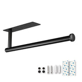 Adhesive Toilet Paper Holder 304 Stainless Steel Brushed Gold Paper Towel Roll Rack Black Bathroom Kitchen Long Tissue Hanger