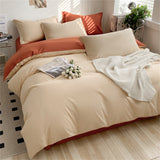 heart four-piece Brushed Washed Cotton Green Bed Set Flat Sheet Pillowcase Quilt Cover Bed Linen Flower Duvet Covers