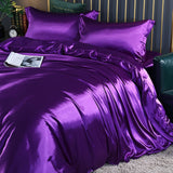 blending Mulberry Silk Bedding Set Silky High-end Queen Size Duvet Cover Set with Fitted Sheet Luxury Bedding Sets King Bed Sets