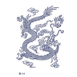 Waterproof Temporary Tattoo Sticker Red Dragon Pattern Men's and Women's Arm Body Art Fake Tattoo