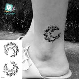 Waterproof Temporary Tattoo Stickere Black Hand Drawn Heart Design Body Art Fake Tattoo Flash Tattoo Wrist Ankle Female