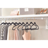 Non-Slip Velvet Clothing Hangers, 100 Pack, Black Coat Hanger