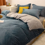 Winter Warm Duvet Cover Queen Size Bed Coral Fleece Quilt Cover King Size Bed Flannel Comforter Case Flannel Blanket Bedding