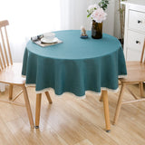 Large Round Tablecloth Waterproof And Oil-Proof Solid Color Cotton And Linen Tablecloth