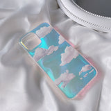 Luxury Laser Dream Glitter Phone Case for IPhone 14 13 12 11 Pro Max XR XS Max 7 8 Plus X Clouds Soft Tpu Back Cover Shell