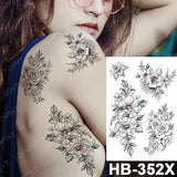Waterproof Temporary Tattoo Sticker I Love You Flash Tattoos Lip Print Butterfly Flowers Body Art Arm Fake Sleeve Tatoo Women