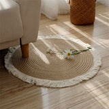 Jute B&B Floor Mats Home Japanese Study Minimalist Wind Retro Woven Coffee Table Mat Living Room Sofa Mat