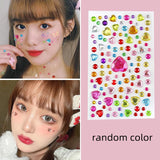 Face Tattoo Eyeshadow Stickers Nail Stickers 3D Pearl Face Jewels Diamond Decoration Self Adhesive Body Brow Makeup DIY Beauty