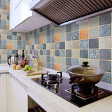 DIY Oil Proof Kitchen Furnitur Wall Stickers Self Adhesive Papel De Parede Bathroom Tile 3D Waterproof Vinyl Cabinet Wallpaper
