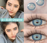 1Pair Myopia Lenses Color Contact Lenses for Eyes Lenses With Diopters Prescription Fashion Lenses Blue Eye Lenses