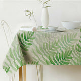 Tropical Plants Printed Waterproof Tablecloth Home Decor Table Cover Plant Pattern Nappe De Table  Rectangular Mantel