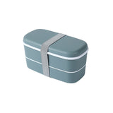 Plastic Double-layer Bento Box Sealed Leak-proof Food Storage Container Microwavable Portable Picnic School Office Lunchbox