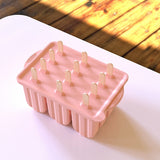 12 Cavity Food Grade Silicone Ice Cream Mold with Cover DIY Popsicle Box Lolly Mould Dessert Ice Cube Tray Maker Kitchen Gadgets