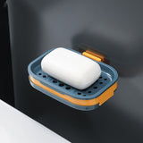 1PC Non-slip Soap Holder Bathroom Strong Suction Drain Rack Soap Dishes Household Suction Cup Wall Mounted Soap Dish