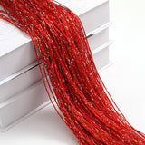 100x200CM Living Room String Curtain Shiny Tassel Silver Line  Solid Color Window Home Door Divider Curtain