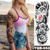 Large Full Arm Sleeve Tattoo Japanese Traditional Samurai Waterproof Temporary Tatoo Sticker Totem Men Women Phoenix Fake Tatto