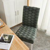4 pcs/6 pcs Jacquard Chair Cover Polyester Fiber High Elastic Stool Cover Hotel Restaurant Chair Antifouling Cover