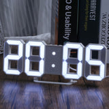 LED Digital Wall Clock with 3 levels Brightness Alarm Clock Wall Hanging Clock