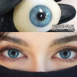 2pcs Natural Color Contact Lenses for Eyes SIAM Cosmetic Contact Lenses Blue Colored Lens with Contact Case Green Lens