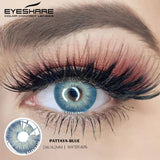 Natural Colored Contacts Lenses For Eyes 2pcs Blue Color Contact Lens For Eyes Yearly Makeup Gray Pupils Contact Lens
