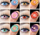 2pcs Colored Contact Lenses For Eyes Cosplay Colored Lenses Blue Contact Lens Yearly Beautiful Pupil Eyes Contact Lens