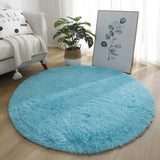 Plush Round Rug Mat Fluffy White Carpets for Living Room Soft Home Decor Bedroom Kid Room Decoration Salon Thick Pile Rug