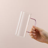 400ml Square Glass Mug Breakfast Milk Coffee Cup Microwave Safe Transparent Party Beer Mug Coffee Mug Drinkware Glass