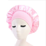 Newly Women's Satin Solid Sleeping Hat Night Sleep Cap Hair Care Bonnet Nightcap For Women Men Unisex Cap