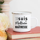 Print Mugs Creative Coffee Cups Drinks Water Milk Cup Enamel Mug School Home Handle Drinkware Gifts