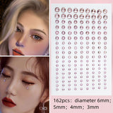 Face Tattoo Eyeshadow Stickers Nail Stickers 3D Pearl Face Jewels Diamond Decoration Self Adhesive Body Brow Makeup DIY Beauty