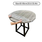 65-180cm Transparent Waterproof Round Elastic Edged Table Cover PVC Home Simple Convient Kitchen Catering Protector Tablecloth