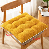 Soft Smooth Short Plush Thicken Chair Cushion Office Seat-Back Cushion Girls' Cute Seat Cushion Living Room Tatami Cushion