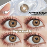 Myopia Color Contact Lens Degree 2Pcs Prescription Lenses for Eyes Natural Cosmetic Diopters Yearly Contact Lens