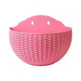 Hand Exquisite Wall-mounted Plastic Basket Indoor Outdoor Storage Flower Pot Plant Container Home Living Room Decoration