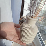 Striped Vase Clay Silicone Mold DIY Handmade Flowerpot Concrete Cement Molds Fragrance Aromatherapy Bottle Plaster Mould