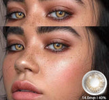 Colored Contact Lenses For Eyes 1pair Brown EyeContacts Lense Yearly Use Beauty Makeup Blue Color Contact Lenses