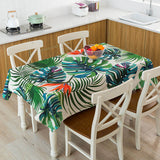 New Nordic Style Tropical Green Leaves Monstera Flamingo Table Cover Waterproof Table Cover Home Kitchen Tablecloth