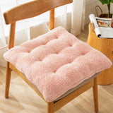 Soft Smooth Short Plush Thicken Chair Cushion Office Seat-Back Cushion Girls' Cute Seat Cushion Living Room Tatami Cushion