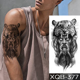 Waterproof Temporary Tattoo Sticker Lion Family Flash Tatto Tiger Wolf Moon Crown Flower Body Art Arm Fake Tatoo Men Women