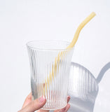 Glass Straws Twist Reusable Straws Heat Resistant Glass Straw Drinking Milk Tea Long Stem Glass Staw