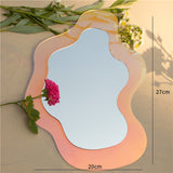 Acrylic Large Flower Colorful Mirror Living Room Home Decorative Wall Mirror Bedroom Table Standing Make-up Mirror