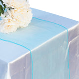 Wedding Party Table Runner Banquet Organza Decoration Table Runner Soft Sheer Fabric Hotel Press Conference Tablecloth Decor