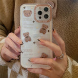 Case For iPhone 11 Case Chocolate Bear Phone Case For iPhone 14 Pro Max Case iPhone 13 11 12 Mini Xs Max XR X SE  Cute Cover