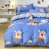 Bedding Set for Girl Boy Bedroom KIDS Modern Comforter Duvet Cover Flat Sheet Pillowcase  Home Textile Soft Bed Linen