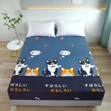 Cartoon Bed Sheet Polyester Mattress Bed Cover (No Pillowcase) Soft Comfortable Sheet Bedding Room Decor Bed Pad Home Protection