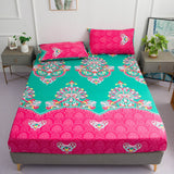 Hot Sale Single Fitted Sheet Mattress Cover With All-around Elastic Rubber Band Bed Cover Polyester Bed Sheet（No Pillow cases）