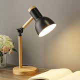 Creative Table Nordic Lamp Wooden Art LED Turn Head Simple Desk Lights/ Eye Protection Reading&Living Room Bedroom Home Decor