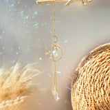 Crystal Sun and Moon Crystals Prism Rainbow Sun Catcher Garden Decoration Hanging Sundrop Window Patio Ornament