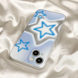 Blue Star Phone Case Punk for Iphone 14 13 11 12   Pro Xs Max Xr INS Style Cool Mobile Phone Case Y2k