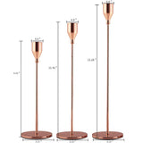 3Pcs/Set Chinese Style Metal Candle Holders Simple Golden Wedding Decoration Bar Party Living Room Decor Home Decor Candlestick